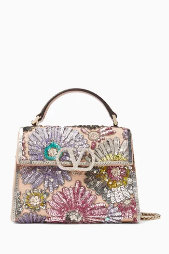 Mini VSLING Crystal-embellished Top-handle Bag