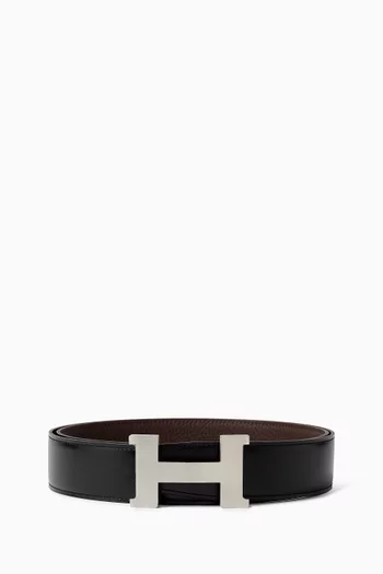 Unused Constance Buckle Reversible Belt in Leather