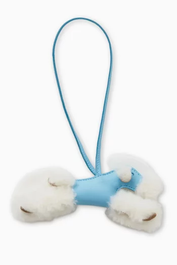 Unused Budy Charm in Wool & Milo Lambskin