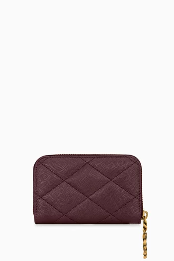 Cassandre Bijou Change Purse in Grain de Poudre Leather