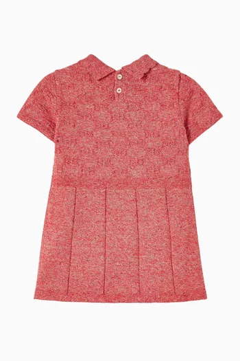 Pleated Polo Dress in Knit