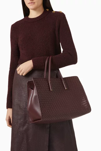 Barbara Tote Bag in Intrecciato Leather