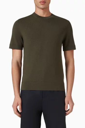 Slim-fit T-shirt in Merino-wool