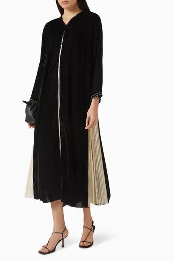 Bead-embellished Abaya in Chiffon