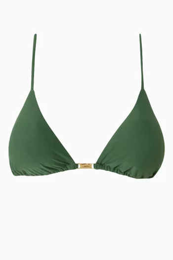 Matte Mage T Back Triangle Bikini Top