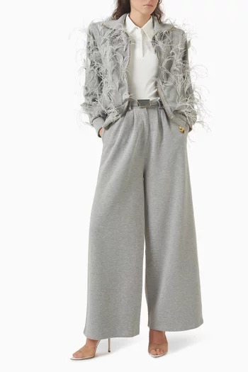 بنطال بقصة ساق واسعة