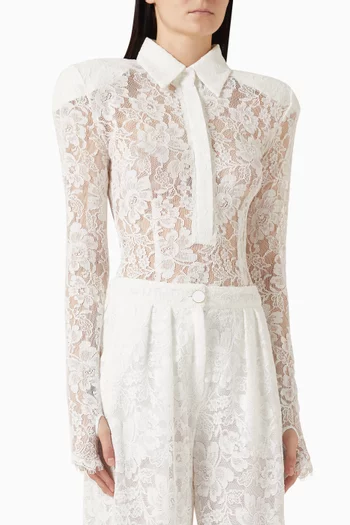 Polo Bodysuit in Lace