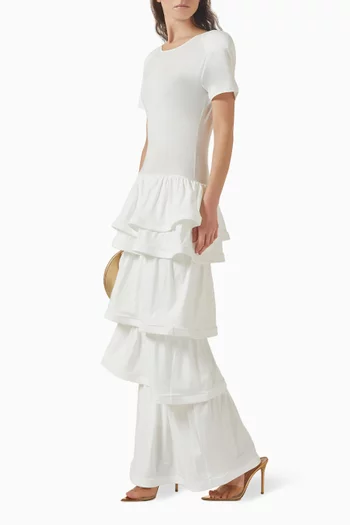 Ruffle Skirt Maxi Dress