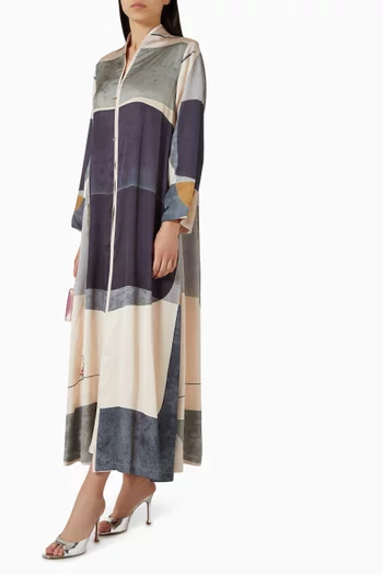 Printed Abaya in Viscose