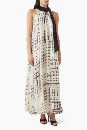 Printed Maxi Dress in Tencel
