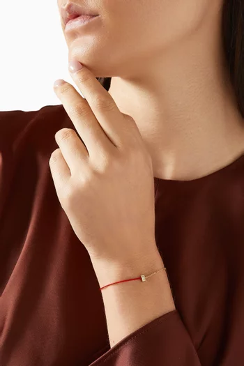 Baguette Diamond Thread Bracelet in 18kt Gold