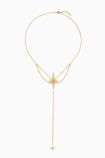 Azel Diamond Necklace in 18kt Yellow Gold