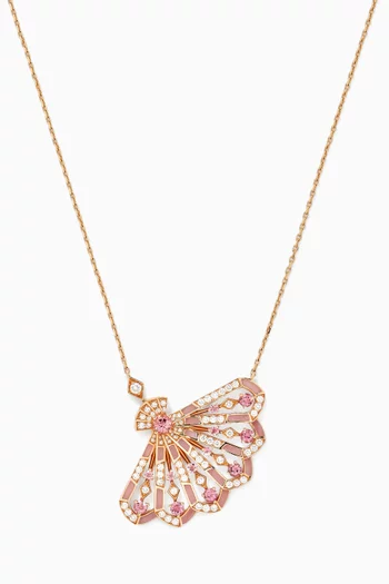 Fanfare Symphony Openwork Diamond Pendant Necklace in 18kt Rose Gold
