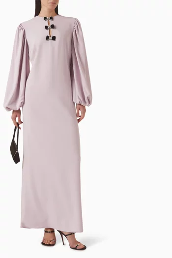 فستان هالو مزين بعقد