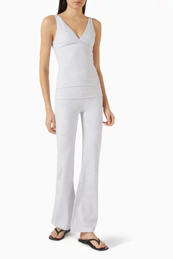 بنطال بقصة واسعة وحزام خصر مطوٍ دايفليكس