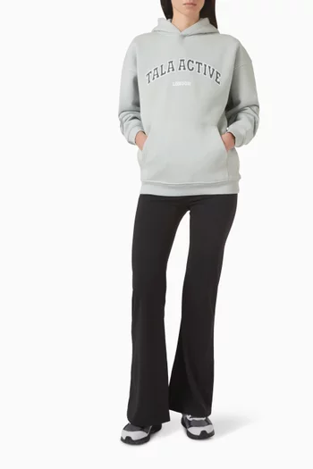 كنزة رياضية بغطاء رأس وقصة فضفاضة مزيج قطن عضوي