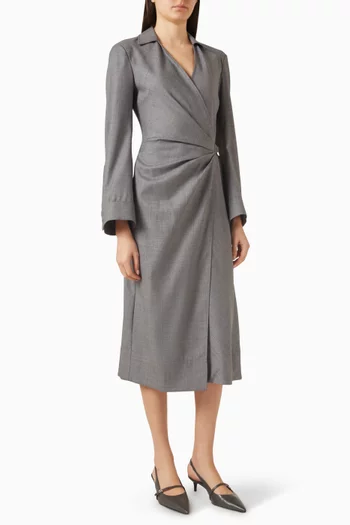 Wrap Dress in Wool