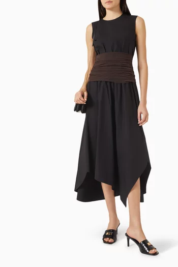 Asymmetric Dress in Cotton