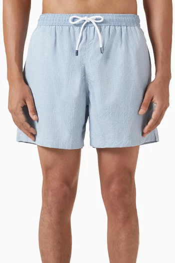 Madeira Swim Shorts in Seersucker