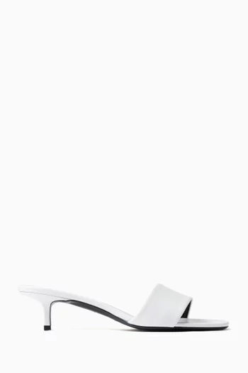 حذاء مفتوح اندي بكعب 45 مم جلد ناعم