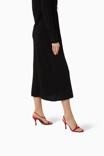 صندل لين جلد بنقشة جلد التمساح