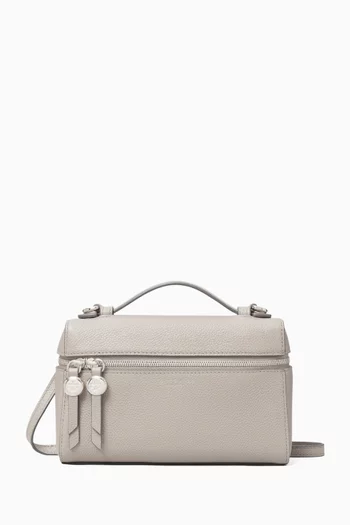 حقيبة رفيعة بيد علوية جلد حبيبي