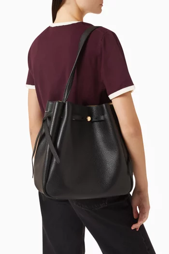 Large Romy Bucket Bag in Pebbled Leather