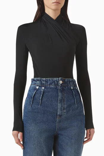 Scarf Bodysuit in Jersey