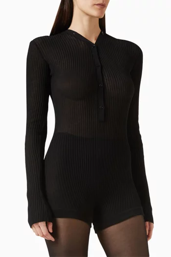 بودي سوت شورت منسوج قطن عضوي