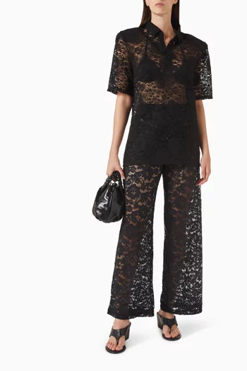 Polo Shirt in Sheer Lace