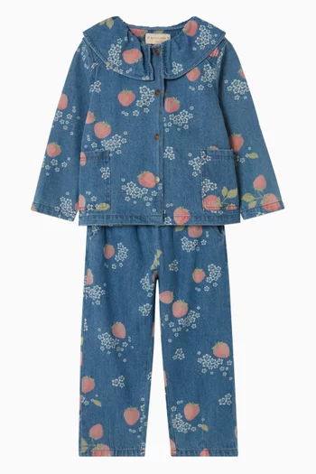 Magot Collar Jacket in Denim