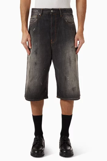 شورت فضفاض دينم