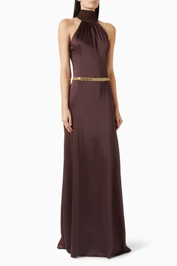 Belted Dress in Georgette