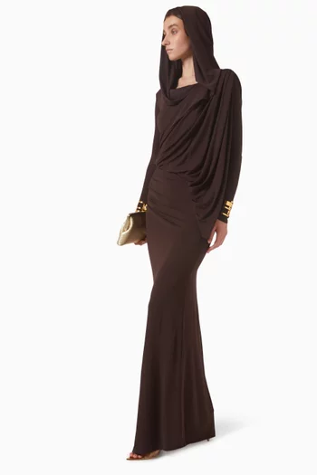 Hooded Maxi Dress in Jersey
