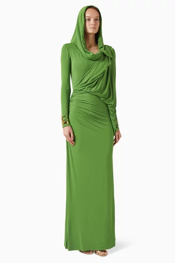 Hooded Maxi Dress in Jersey