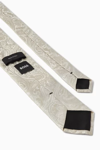 ربطة عنق بنقشة بيزلي جاكار مزيج حرير