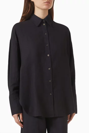 The Essential Shirt in Linen Blend
