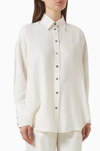 The Essential Shirt in Linen Blend