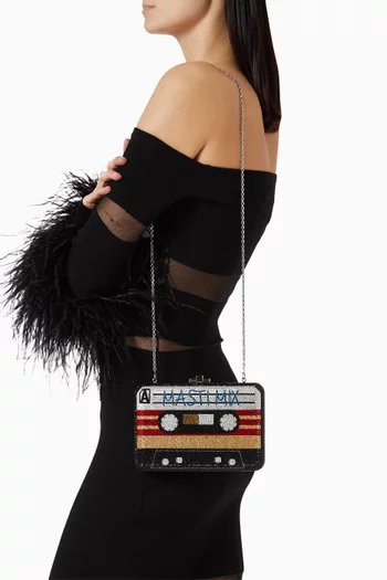 Party Mix Slim Slide Crystal Clutch