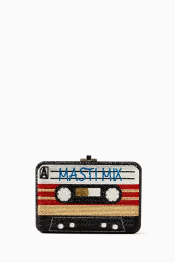 Party Mix Slim Slide Crystal Clutch