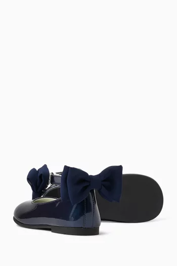 Ballerina Bow Flats in Patent Leather