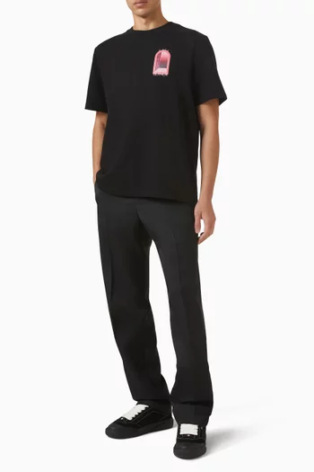 تي شيرت كلاسيكي بطبعة أقواس قطن