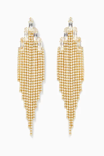 أقراط إليس ووتر فول معدن مطلي بلون ذهبي