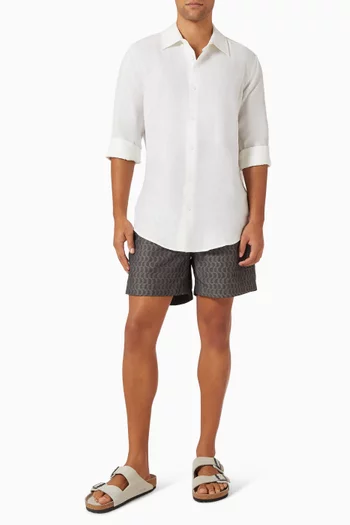 Mosaic Jacquard Swim Shorts