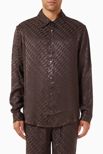 Tidello Jacquard Shirt in Viscose