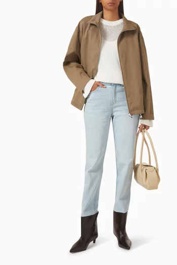 سترة بأكتاف منسدلة نسيج قطن