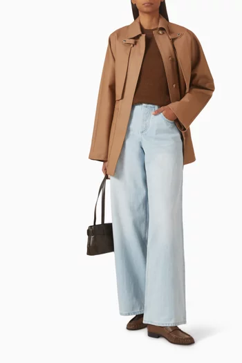 سترة بأكتاف منسدلة نسيج قطن