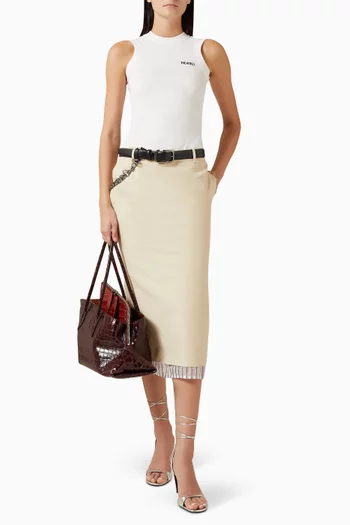 Midi Skirt in Cotton-blend