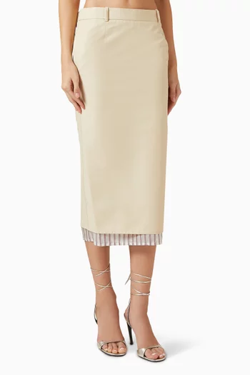 Midi Skirt in Cotton-blend