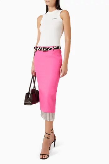 Midi Skirt in Wool-gabardine